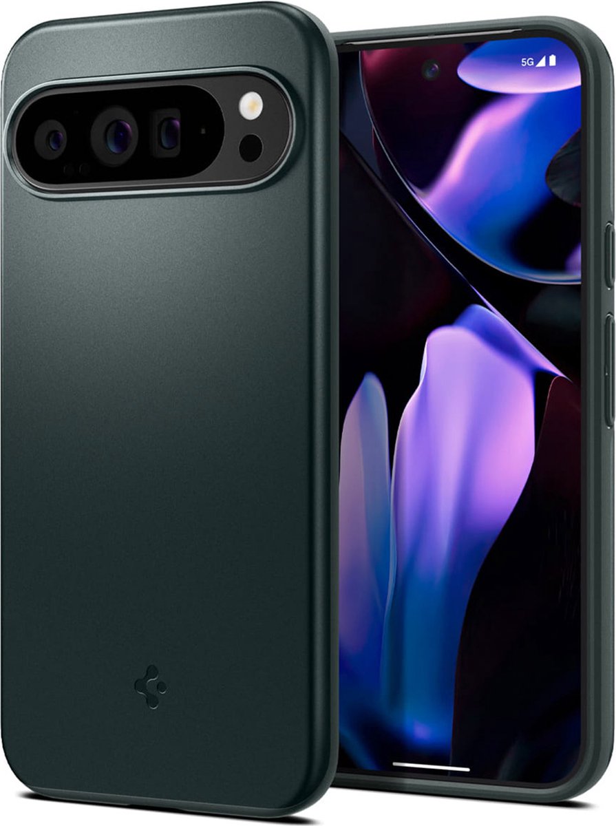 Spigen Thin Fit Hoesje Geschikt voor Google Pixel 9 Pro XL - Back Cover Groen