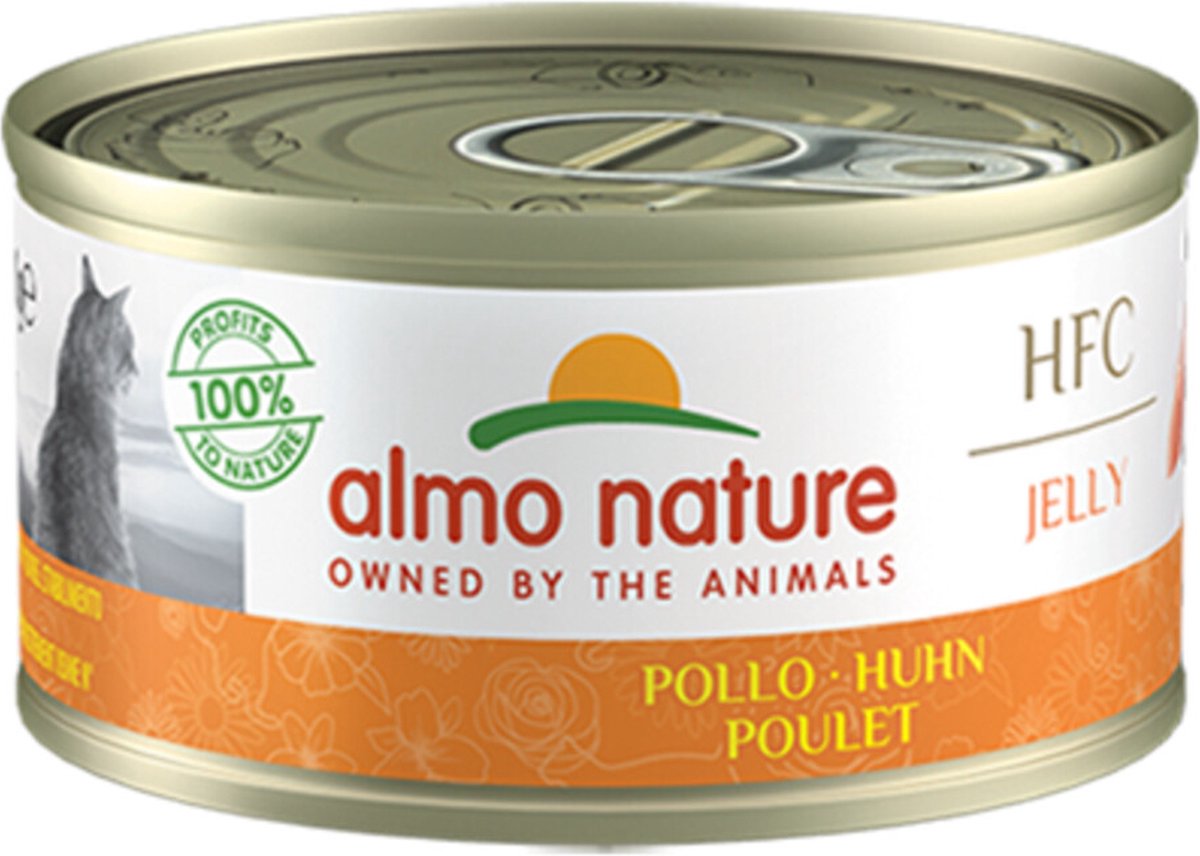 48x Almo Nature HFC Jelly Kattenvoer Nat Kip 70 gr