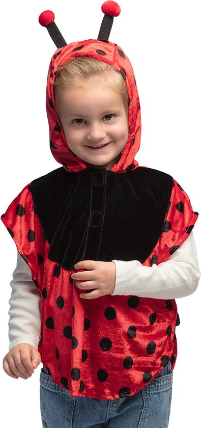 Boland - Kinderponcho Lieveheersbeestje (3-4 jaar) - Kinderen - Lieveheersbeestje - Dieren