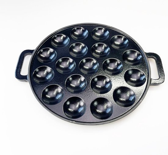 Relance - Poffertjespan inductie - gietijzer - zwart - voor 19 poffertjes