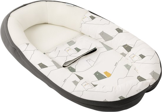 doomoo Cocoon Bear Grey - Babynestje - organisch katoen - 74 x 46 cm