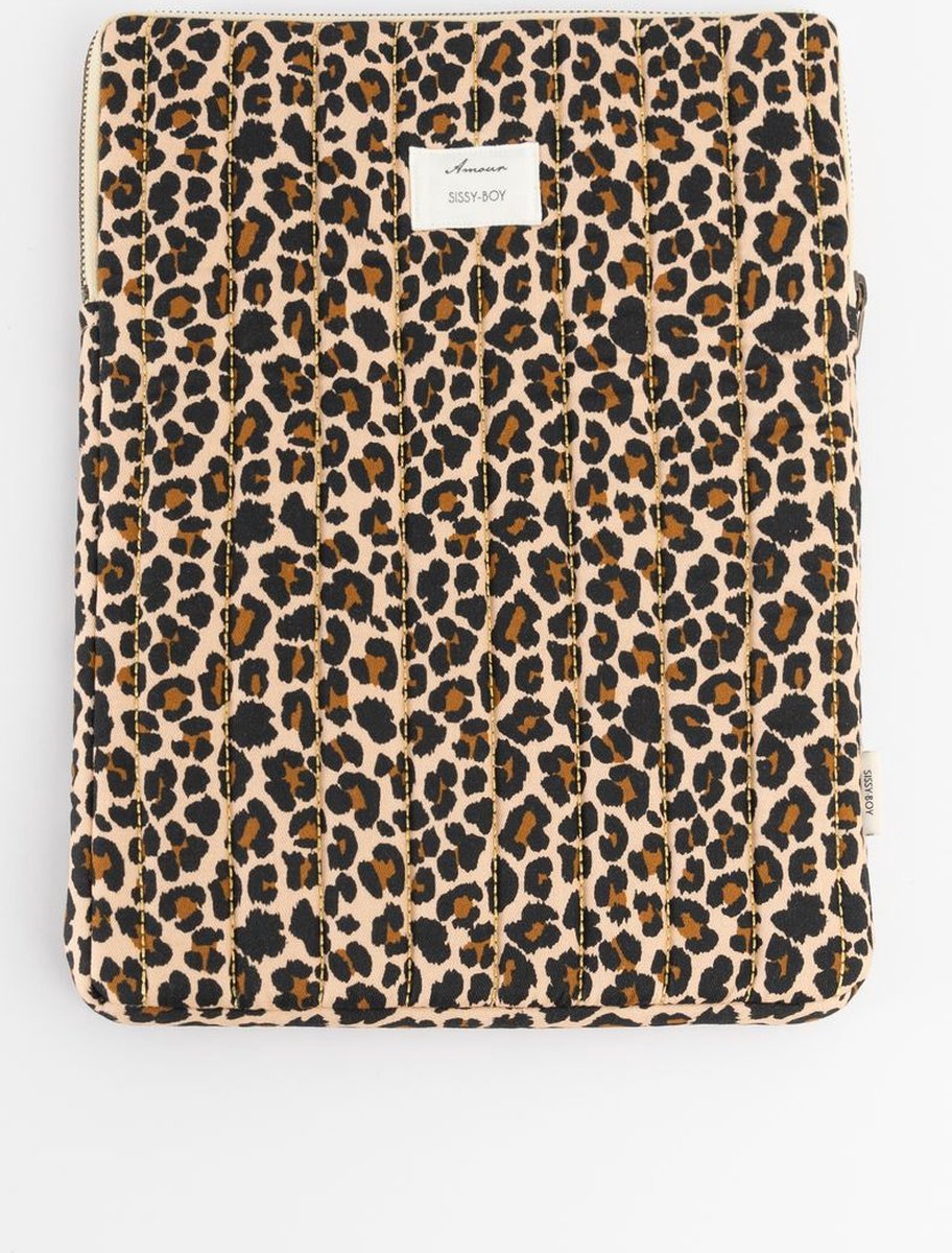 Sissy-Boy - Bruine laptophoes met leopard print