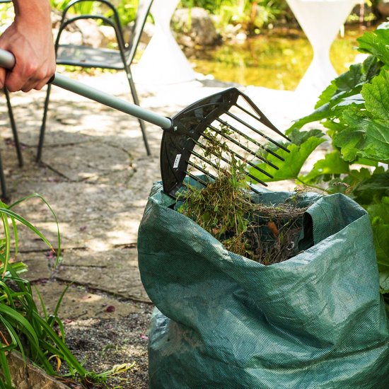Tuin hark, schep, greep 3 in 1 voor blad, gras, rommel etc. van Kinzo Garden — afbeelding 2