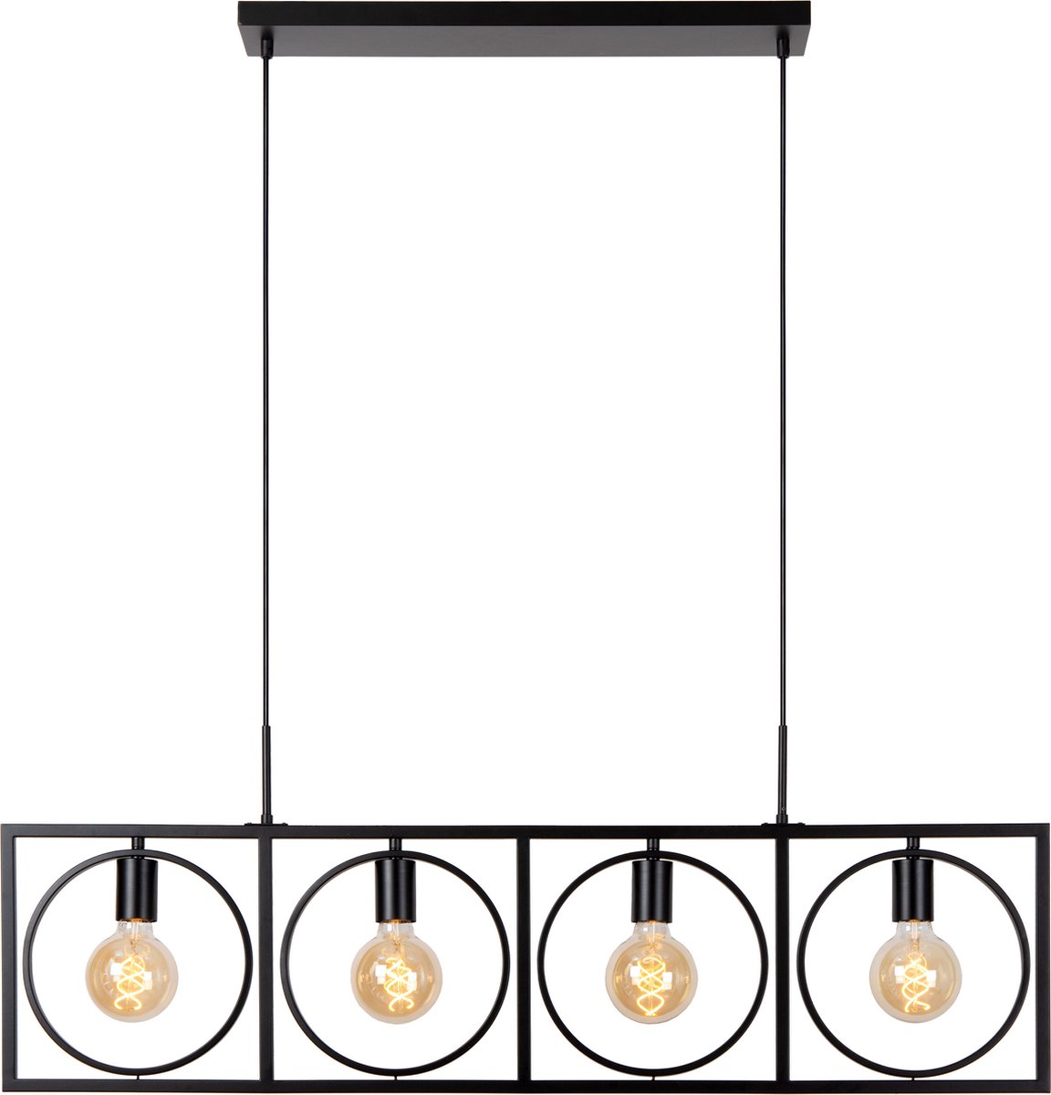 Lucide Hanglamp Suus Zwart 4xe27