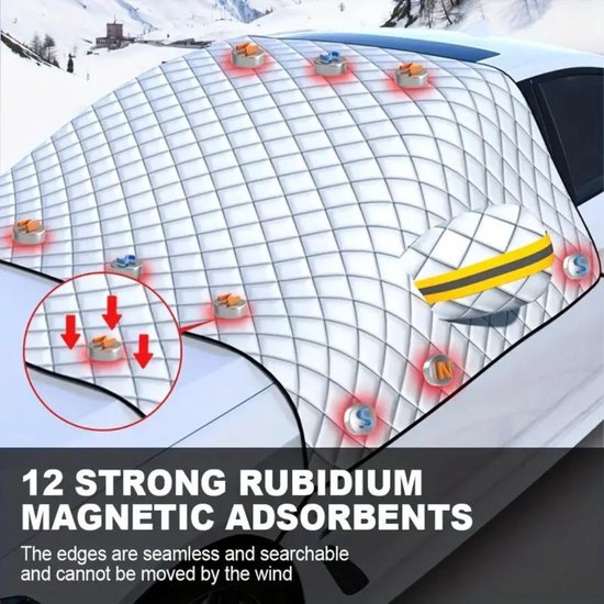 Nivard Freeze Cover Car - Couverture Anti-Givre Voiture - Couverture de Couvre pare-brise - Housses de Pare-Brise Antigel - Couverture de Pare-Brise-Couverture Anti-Glace - Couverture de Neige - Protection solaire - Pare-Soleil - Extra Groot