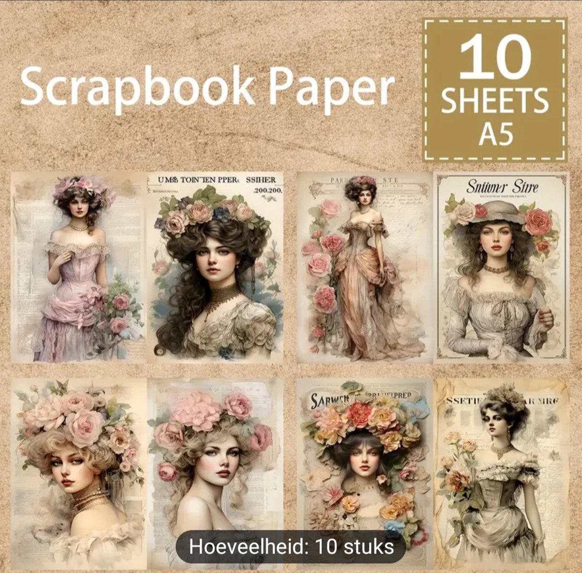 Bloemen decoupage papier - scheurbaar plakboekpapier in bloemstijl voor handwerk | Kunstambachten benodigdheden, decoratieve elegante planner decoratie briefpapier benodigdheden voor creativiteit