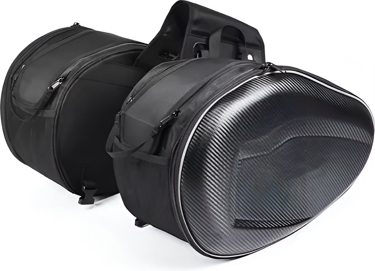 CarryQuest® - Motor Rugzak - Universele Motorfiets Tas - Motorrugzak - Waterdicht, Lichtgewicht, 36L-58L Capaciteit - Inclusief Regenhoes - Carbon