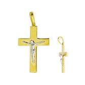 Gouden Kruis Hanger Corpus 37 mm 19 mm 18 karaats