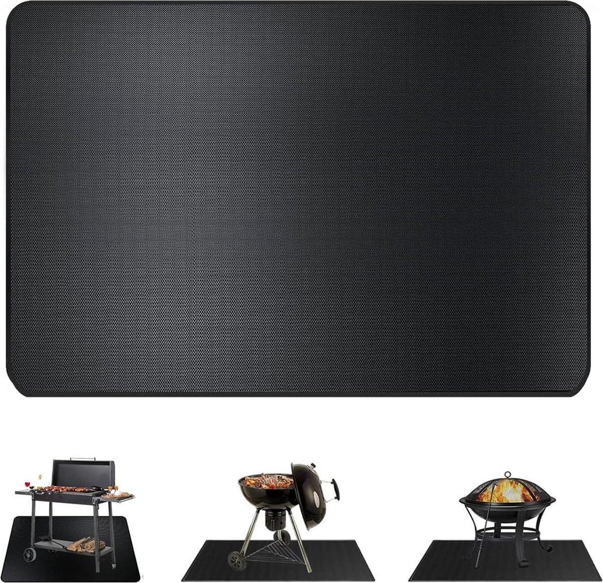 Bol.com Brandwerende Vuurplaats Mat 165x99CM - Hittebestendige Onderlegger voor Open Haard - 3 Lagen Glasvezel Grill Onderlegger... aanbieding