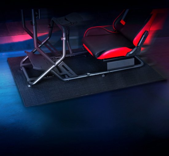Race cockpit vloermat anti slip - race cockpit mat vloerbescherming - sim racing vloermat - racestuur standaard vloermat wheel stand - XL formaat 150 cm x 90 cm van G-Tracing — afbeelding 2