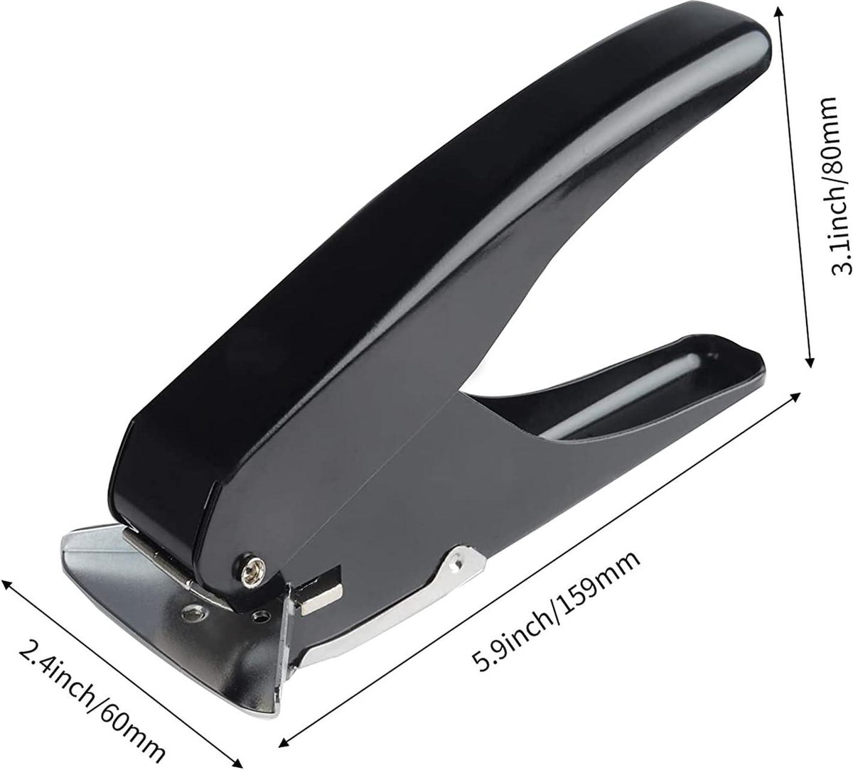 Papierperforator, hoekperforator voor afgeronde hoeken, perforator voor ronde hoeken, papiersnijder van kunststof, voor doe-het-zelfprojecten, scrapbooking, 4 mm (zwart