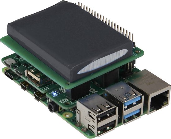Voeding Raspberry Pi 4 Joy-it rb-strompi3BAT-XL Raspberry Pi voeding Geschikt voor Raspberry ...