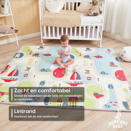 Mamabrum Babyspeelmat, speelmat, 120 x 180 x 0,5 cm, niet giftig, dikke