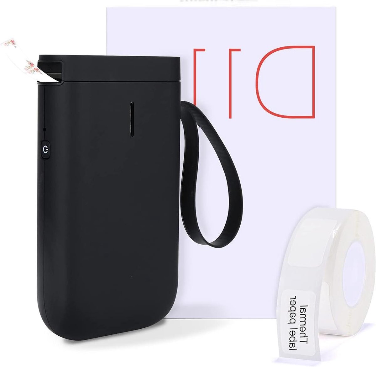 Etikettenmaker draagbare draadloze labelprinter Bluetooth mini-sticker - compatibel met iOS en Android - zwart