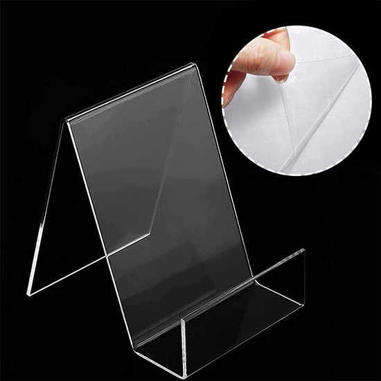3 stks Acryl Boek Stands Display Stand Houder Transparante Boek Stand Display Tafel voor Boeken, Foto Albums, Tijdschriften, Kunstwerken, Cds