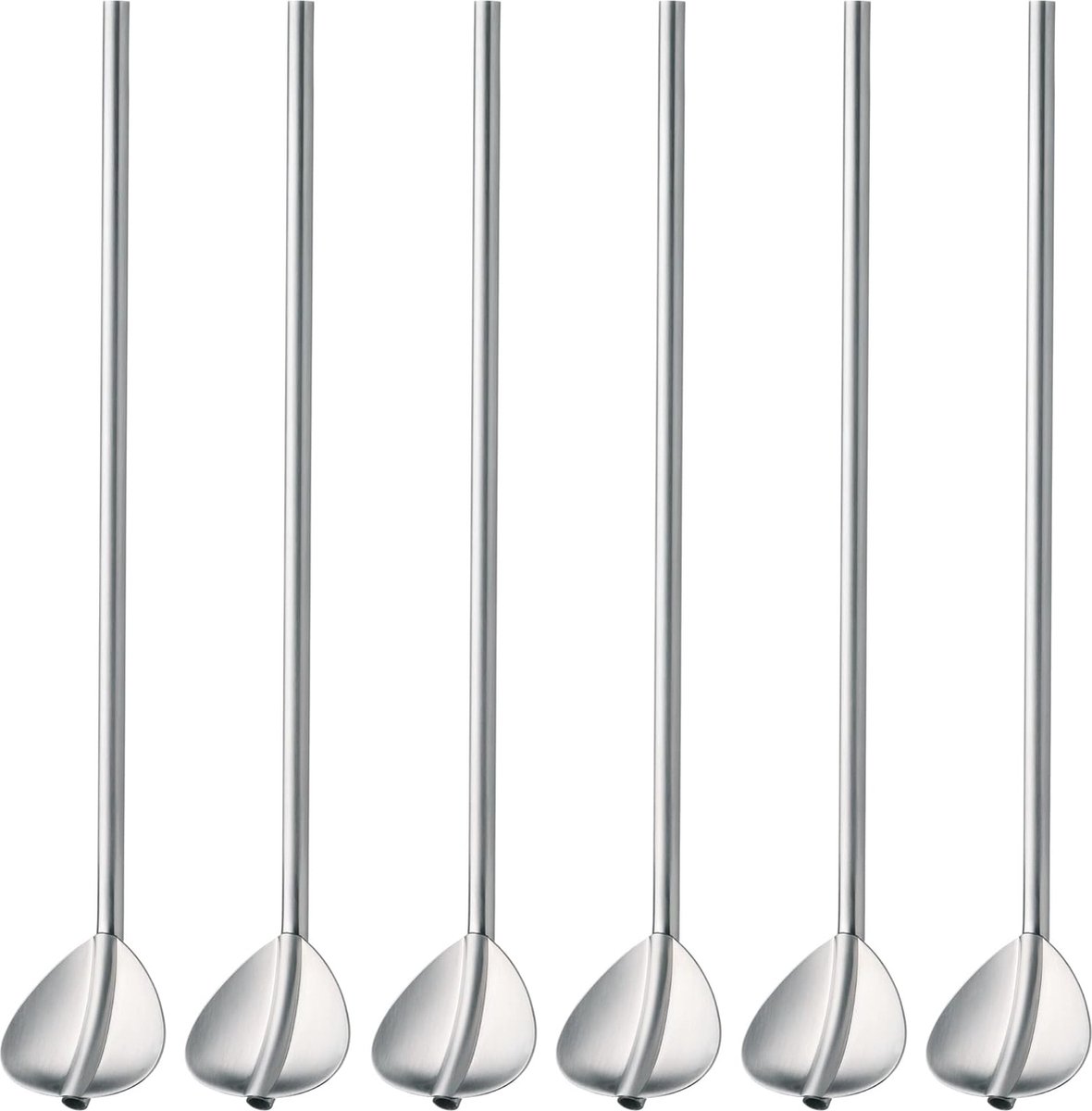 Cocktaillepelset 6-delig - Rietjeslepel 20 cm - Vaatwasmachinebestendig Roestvrij Staal