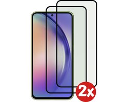 Smartphonica Screenprotector Geschikt voor Samsung Galaxy A54 5G - Full Cover Tempered Glass with Round Edge - Gehard glas met Afgeronde Hoeken - 2-Pack geschikt voor Samsung Galaxy A54 5G
