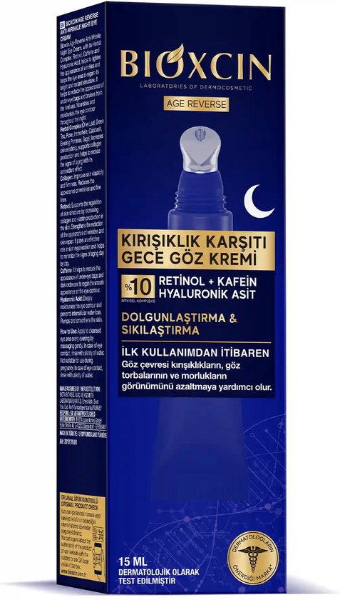 Bioxcin Anti-rimpel oog crème - Age Reverse anti-rimpel nachtoogcrème 15 ml - Anti rimpel - oog crème - nacht Crème