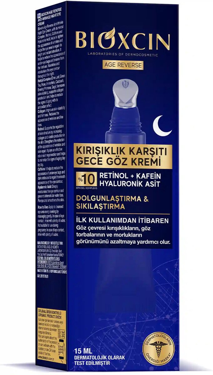Goedkoopste Bioxcin Anti-rimpel oog crème - Age Reverse anti-rimpel nachtoogcrème 30 ml - Anti rimpel - oog crème - nacht Crème