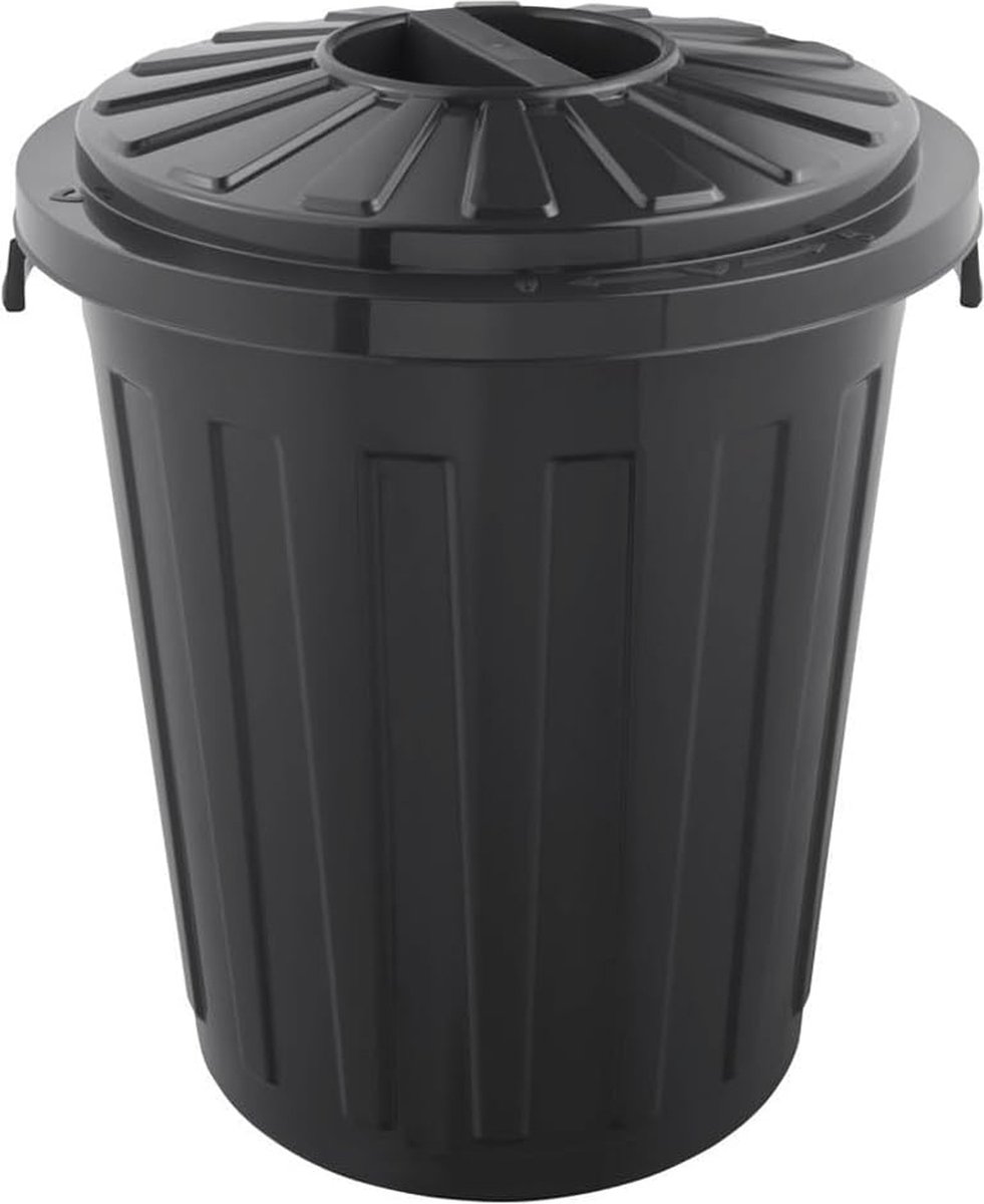 Goedkoopste Grote vuilnisemmer met deksel - 23 liter, 36 x 42 x 36 cm - Grafietgrijs