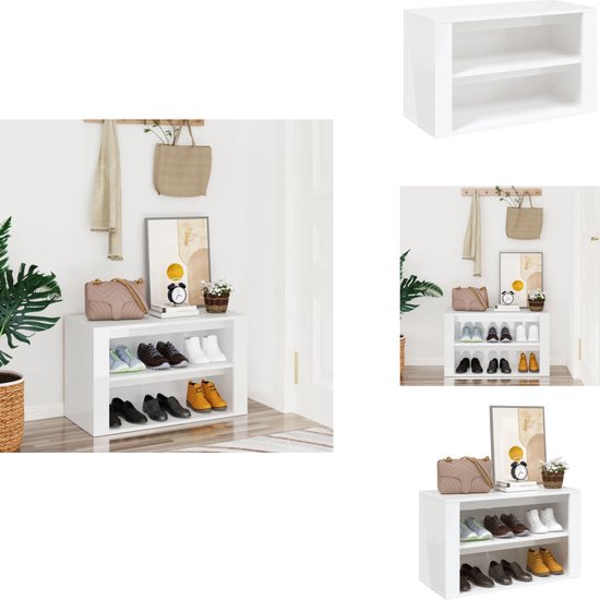 vidaXL Schoenenkasten 2 st 27,5x27x102 cm betongrijs