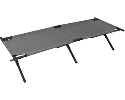 Tesco 1-persoons veldbed, metalen frame, antraciet