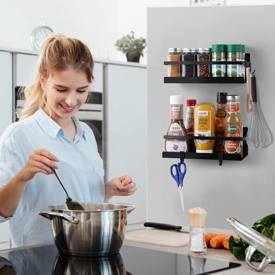 VINCOURNA 2-Set Mokkenhouder Planken, Keukenplank met 10 Verstelbare