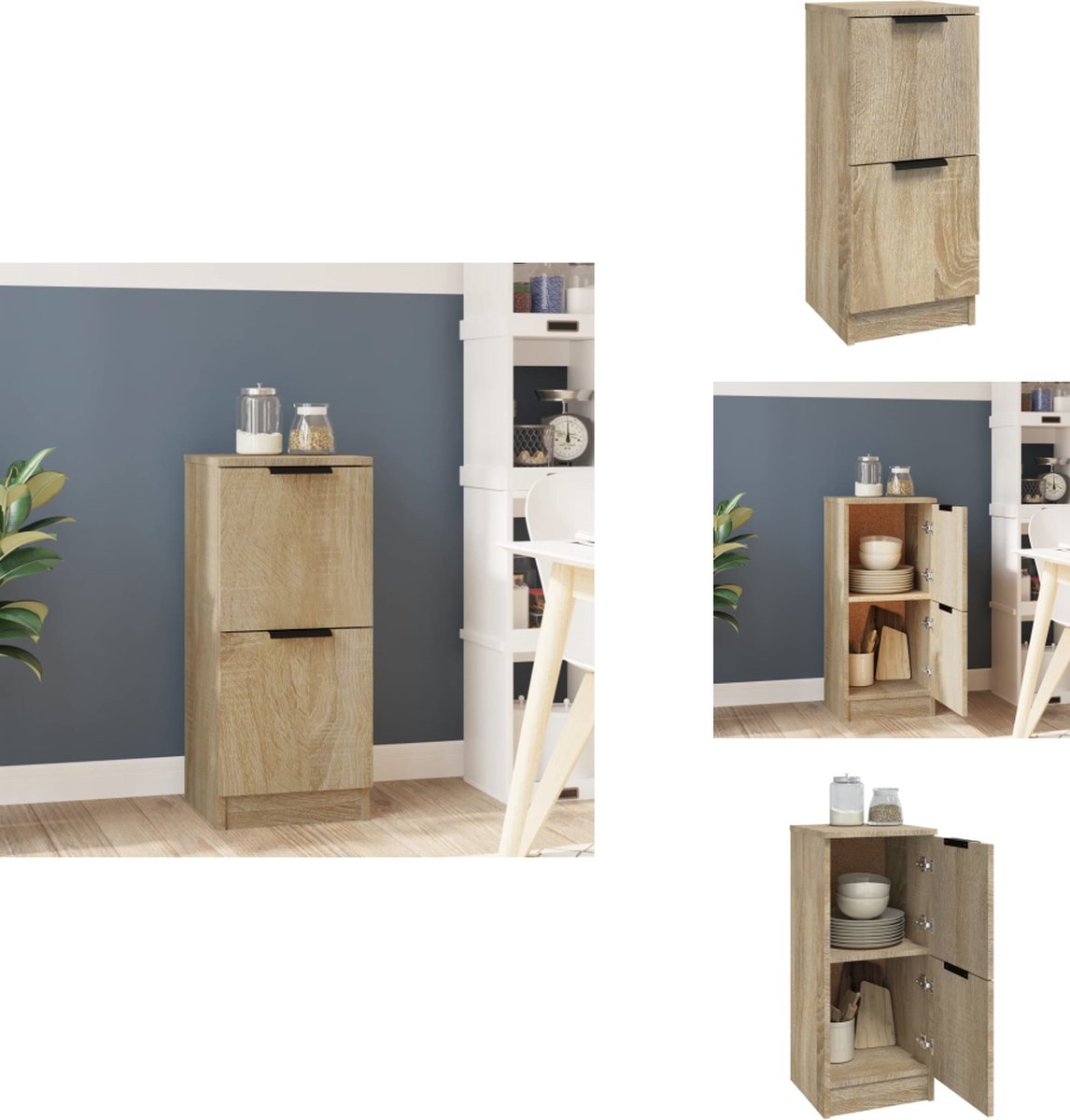 Buffet Chêne Sonoma 30X30X70 Cm Bois D'ingénierie - Maison