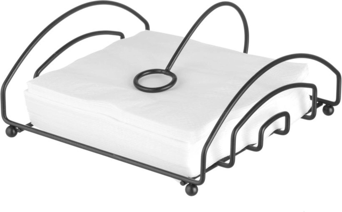 HENDI Servettenhouder – matzwarte poedercoating – 205x210 mm