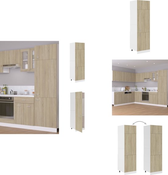 Koelkastkast 60x57x207 cm (eiken)