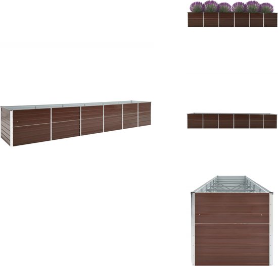 vidaXL Verhoogde Tuin Plantbak Roestig 100 x 26 x 82 cm, Tuin en Terras, Stevige plantenstand, Verhoogde bloembak, Tuin essentials, Buiten decor voor groene plekken