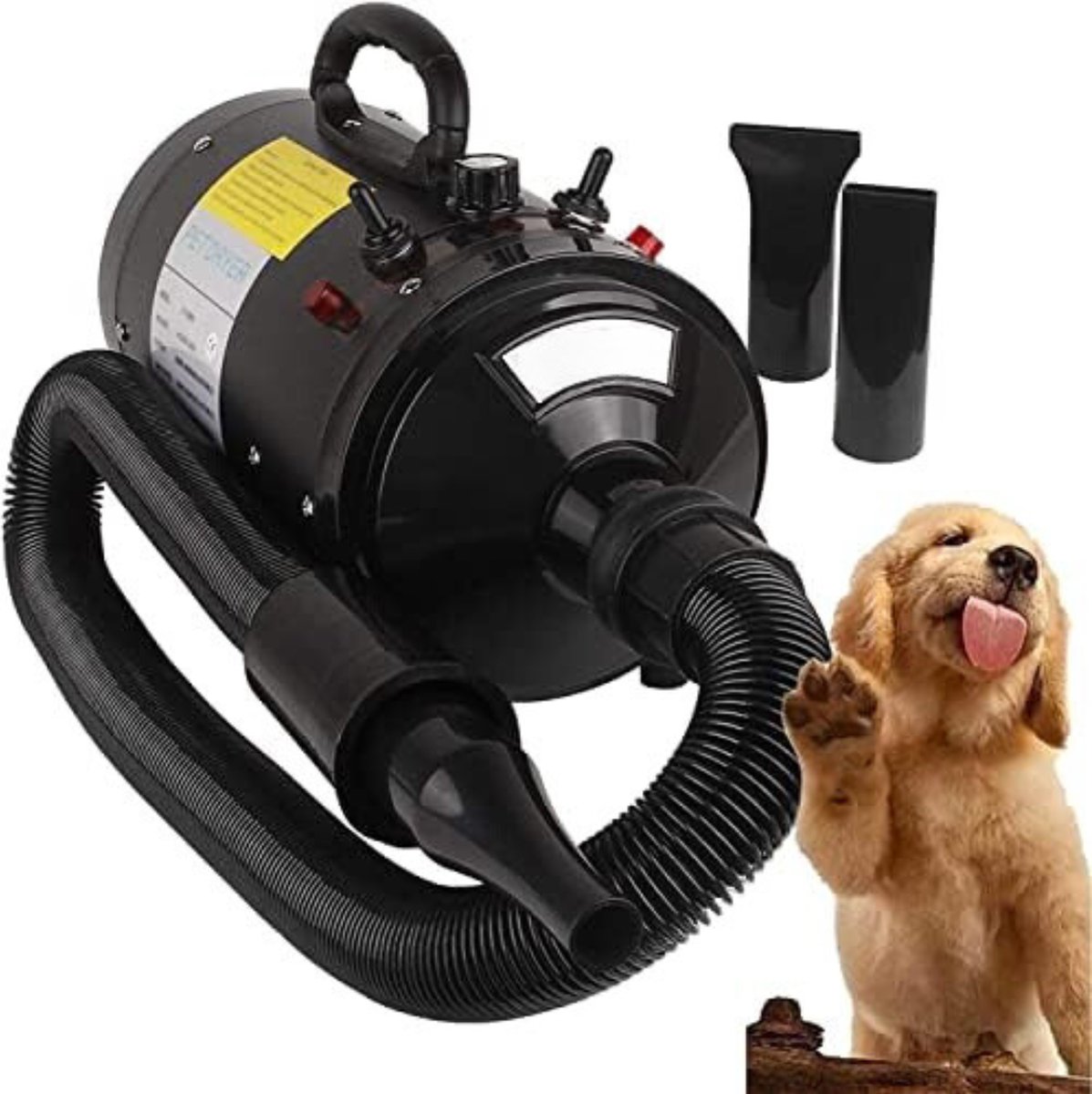 Bol.com Professionele hondenfohn - 2800W - Instelbare windsnelheid - Instelbare temperatuur - Stil design - Waterblazer voor hon... aanbieding