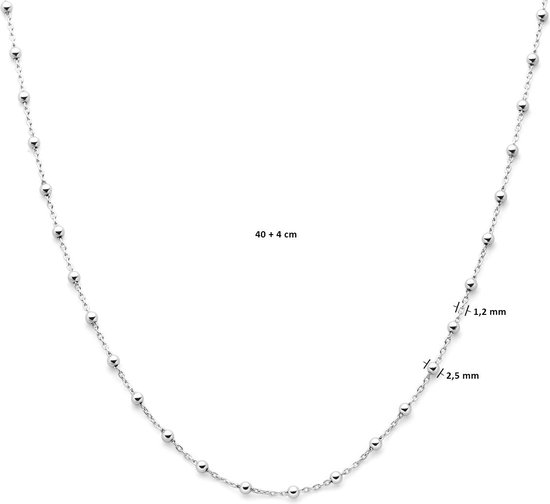 Collier Argent Rhodié Boules 2 1332601