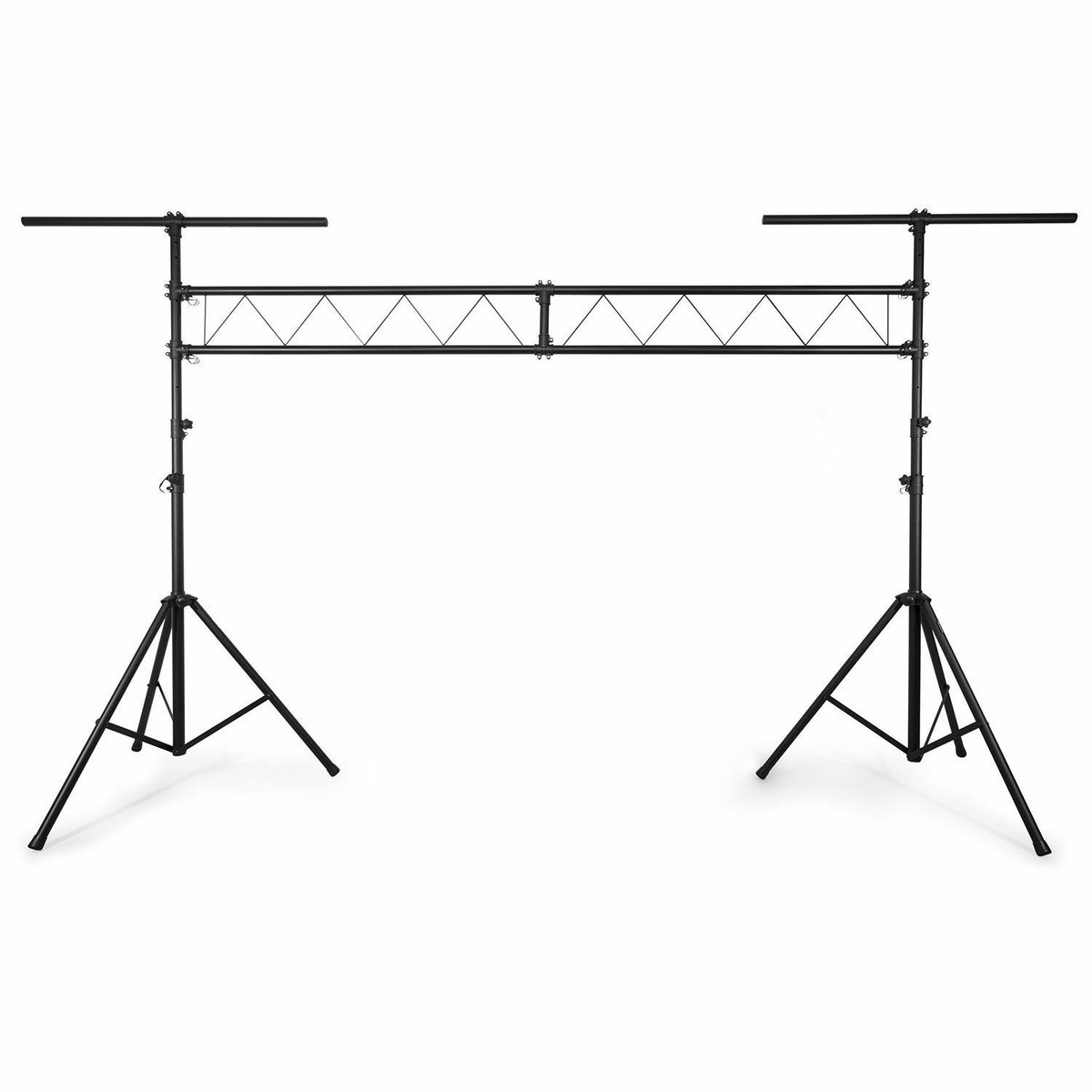 Lichtbrug - BeamZ LB60 metalen lichtbrug met 3 meter overspan en 2x T-bar - Max. hoogte 4 meter - Zwart