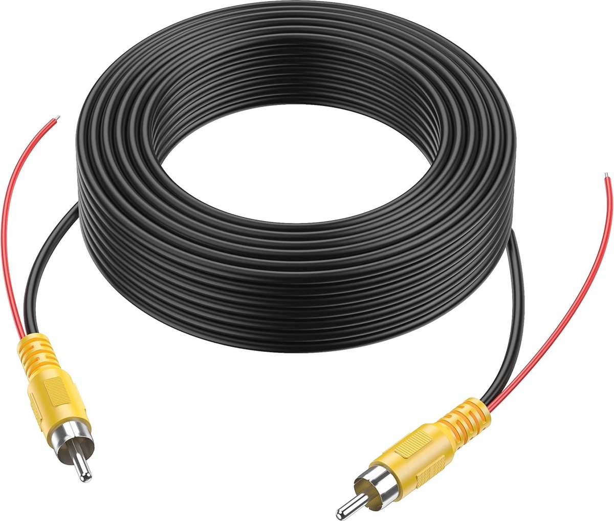 Auto RCA-kabel voor achteruitrijcamera en CCTV - 10 meter Plug and Play