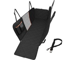 VDM Home Products Hondendeken auto en achterbank - 137 x 47 cm - Zwart - beschermhoes - Hondenkleed voor in de auto - incl. hondenriem VDM Home Products Hondendeken auto en achterbank - 137 x 47 cm - Zwart - beschermhoes - Hondenkleed voor in de auto - incl. hondenriem