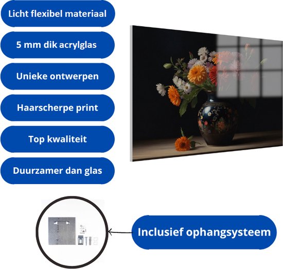 Aarde wanddecoratie - Planeet glasschilderij - Glas schilderij Maan - Schilderijen op glas industrieel - Schilderijen plexiglas - Decoratie woonkamer acrylglas 150x100 cm