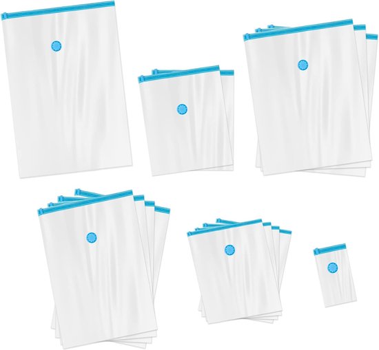 Vacuümzakken Set met Pomp - 12 Compressiezakken voor Kleding en Reizen