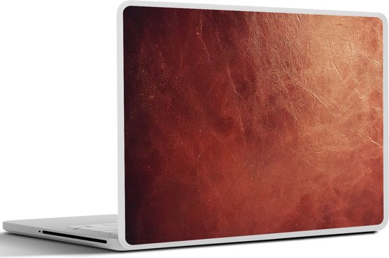 Laptop sticker - 11.6 inch - Leer - Lederlook - Bruin - Licht - 30x21cm - Laptopstickers - Laptop skin - Cover