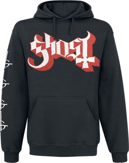 Ghost Papa Ring Heren Trui met capuchon - zwart - L