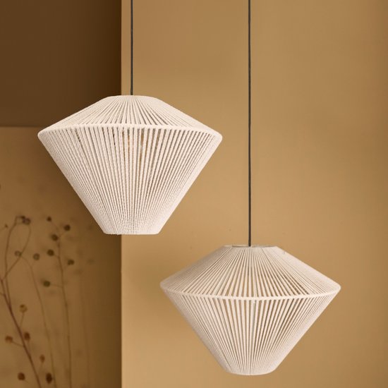 Light & Living Hanglamp Felida - Crème - Ø53cm - Modern - Hanglampen Eetkamer, Slaapkamer, Woonkamer
