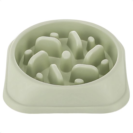 JAXY - Anti Schrokbak - Slowfeeder Hond en Kat - Voerbak - Anti-Slip Schrokbak - Voerpuzzel - Anti Schrok Hondenvoerbak - Slow Feeder Honden Voerbak - ⌀ 20,3 cm - Mintgroen
