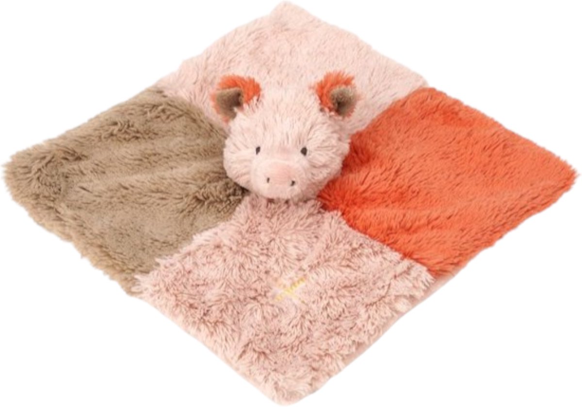 Happy Horse Varken Puck Knuffeldoek 24 cm - Roze - Baby cadeau