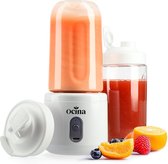 Bol.com Ocina Mini Blender - Draadloos - Smoothie Maker - Blender To Go - 40W - 2 Bekers - Wit aanbieding