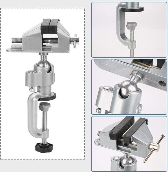 Universal Column Drill Tilting Table Column Drill Screw, 3 Inch Adjustable Angle, Heavy Duty Cast Iron Column Drill Vise for Workshop Wood Metal Drilling Crafting Work