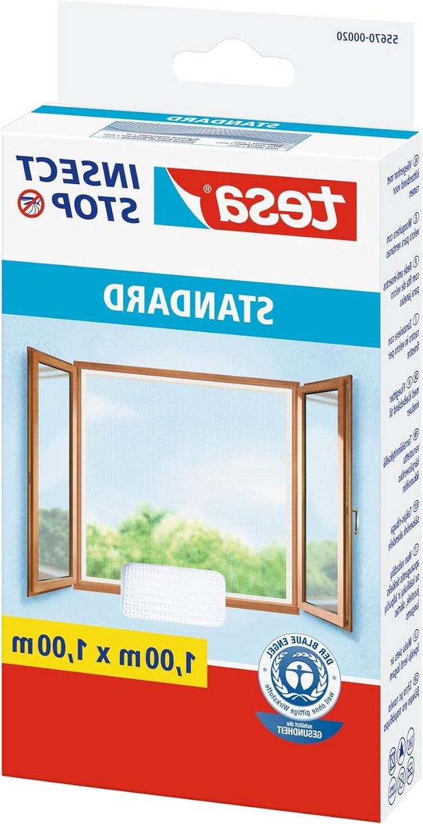 Insect Stop Standard Vliegenhor voor ramen Raamhor Met klittenband Makkelijk op maat snijden Muggenhor 100 cm x 100 cm Raamscherm