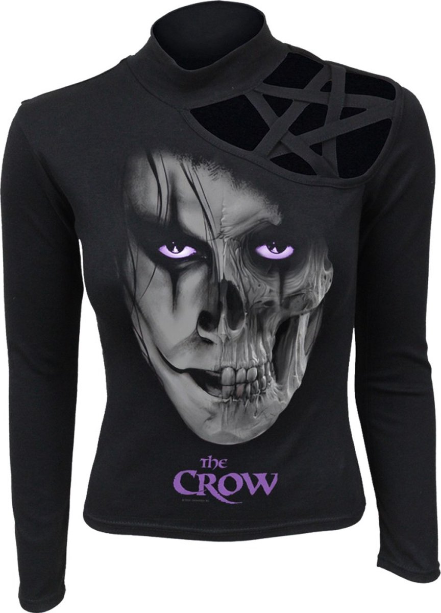 Spiral The Crow - The Crow - Skull Face Longsleeve top - XL - Zwart