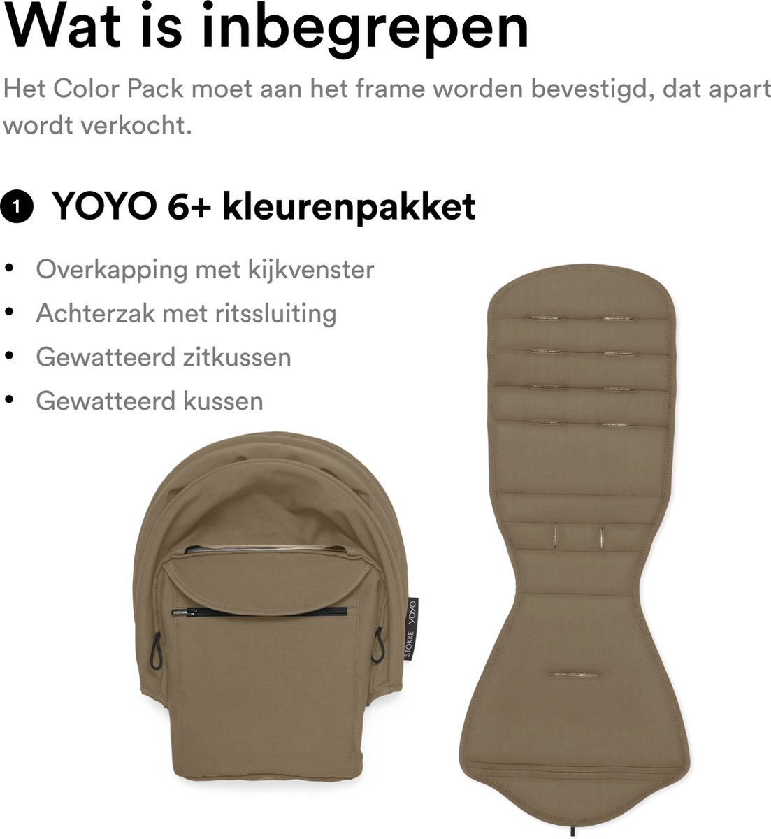 Stokke YOYO 6+ Color Pack, Toffee - Textiel: zitkussen, - afbeelding 2