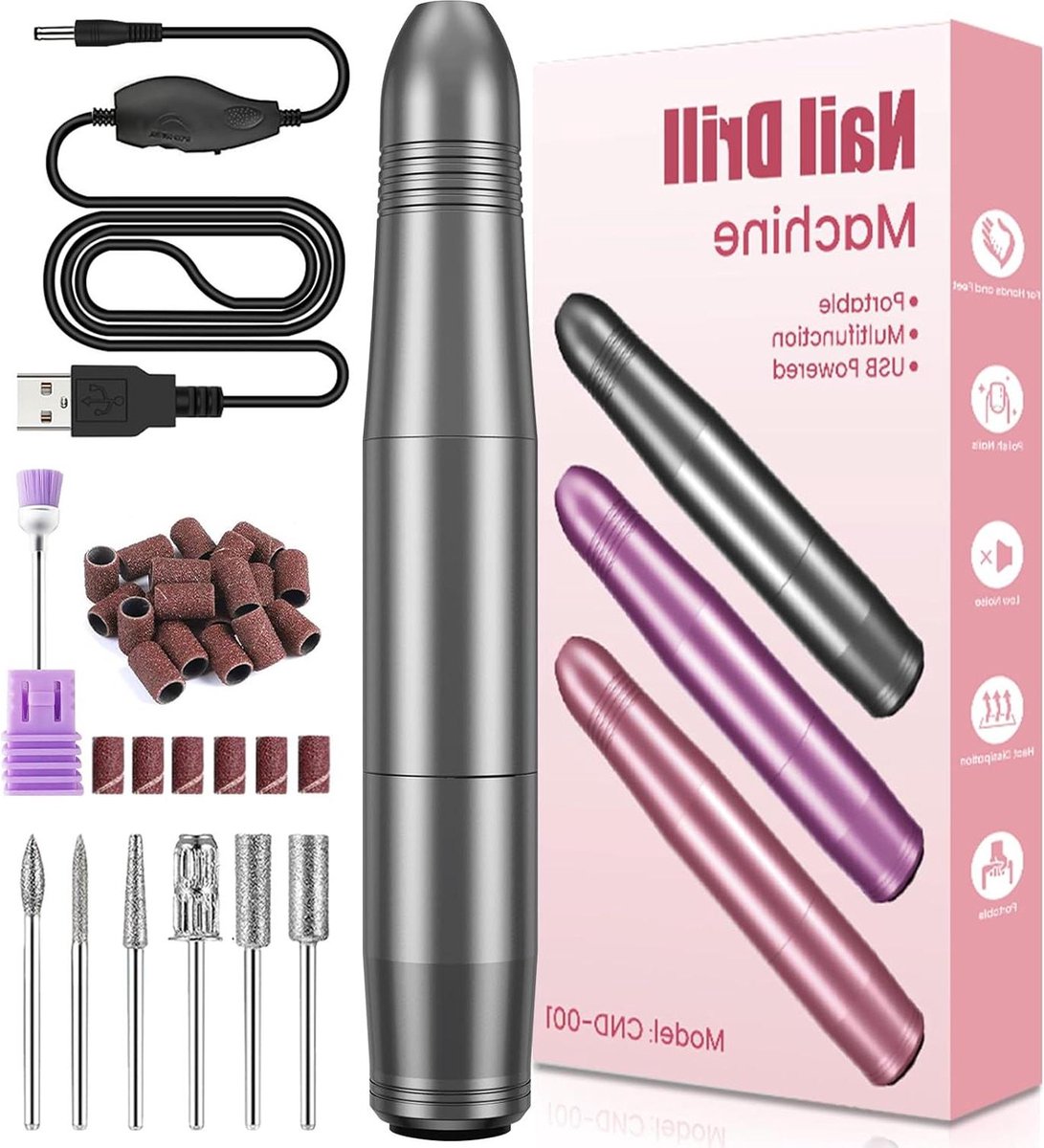 Goedkoopste Elektrische Nagelvijl Professionele Nagelfrees-Manicure-Pedicure 20000 RPM Verstelbare Snelheid Thuis-Salongebruik Cadeau Meisjes-Vrouwen-Mama