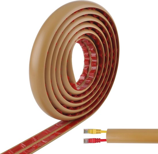 Kabelgoot zelfklevend wit, PVC kabelafdekking mini, lakbaar